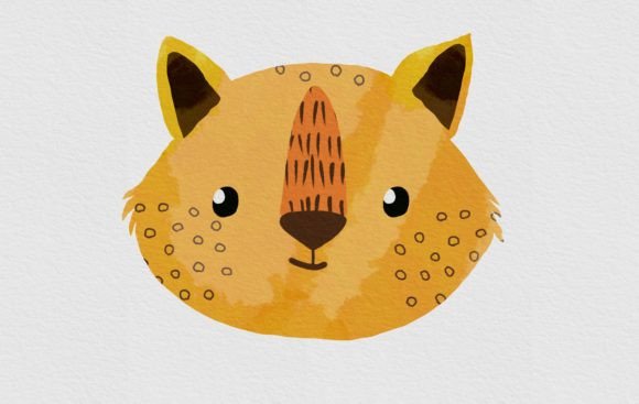Cute Woodland Watercolor Animal Illustrations for Small Business Branding