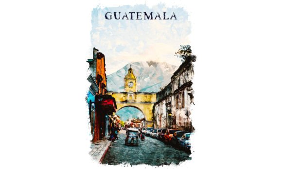 Guatemala South America Watercolor Illustrations Review