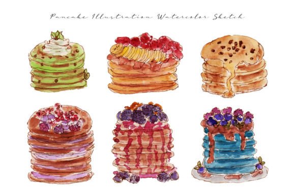 Hand Drawn Pancake Watercolor Sketch: A Designer’s Review for Real Client Projects