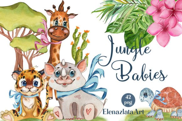Jungle Babies of Africa Watercolor Set: Illustrations That Bring Nature to Life