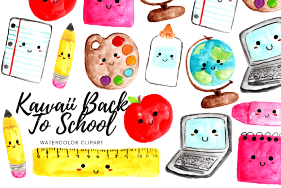 Kawaii Watercolor School Clipart: An Embroidery Review