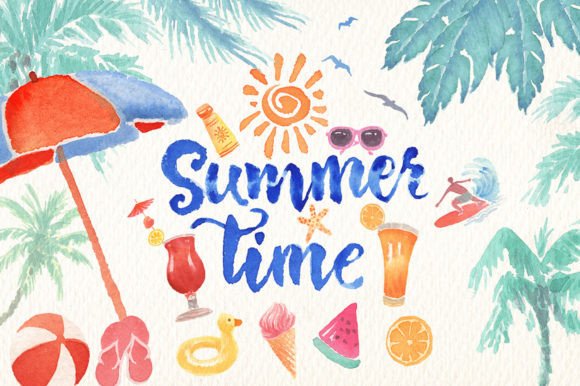 Summer Time Watercolor Clipart: A Designer’s Review for Real Client Projects
