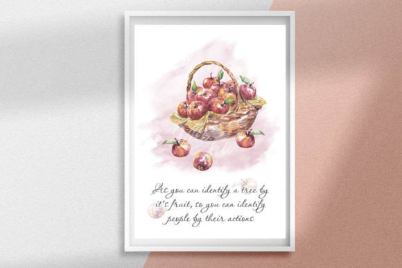Watercolor Apple Illustrations for Brand Design
