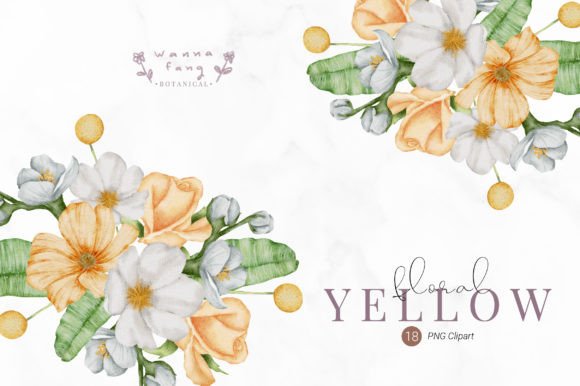 Watercolor Floral Botanical Clipart for Real Embroidery Use