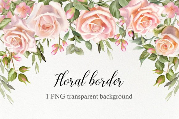 Watercolor Floral Drop Border PNG: Illustrations Review