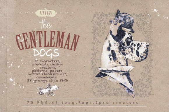 Watercolor Gentleman Dogs Illustrations: A Designer’s Review for Real Client Projects