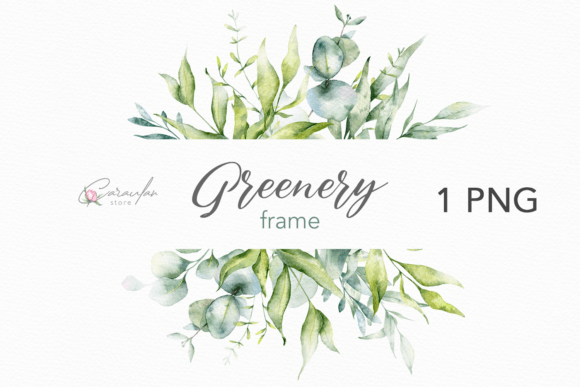 Watercolor Greenery Frames: A Fresh Illustration for Modern Branding and Marketing Visuals